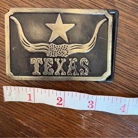 Vintage Texas Longhorn Belt Buckle Western Cowboy Rodeo Brass Tone - Picture 5 of 6
